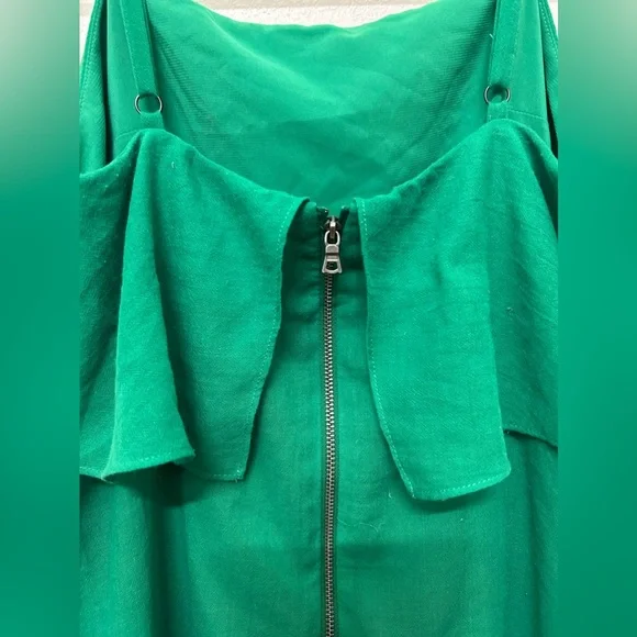 Alice + Olivia Etta Ruffle Mini Dress in Kelly Green - Picture 9 of 9